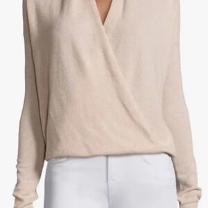 Joie Cream V-Neck cashmere Sweater size S